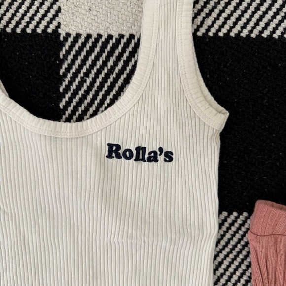 Rollas Cream Ribbed Tank Top - Picture 2 of 2